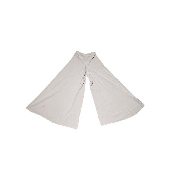 Palazzo Pants Tan Crepe Super Flared Leg Size Small - Picture 1 of 2